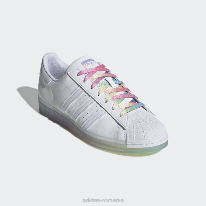 Adidas pantofi albi superstar bărbați alb 2JBN694