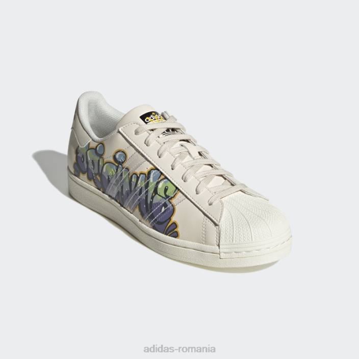 Adidas pantofi albi superstar bărbați alb 2JBN728