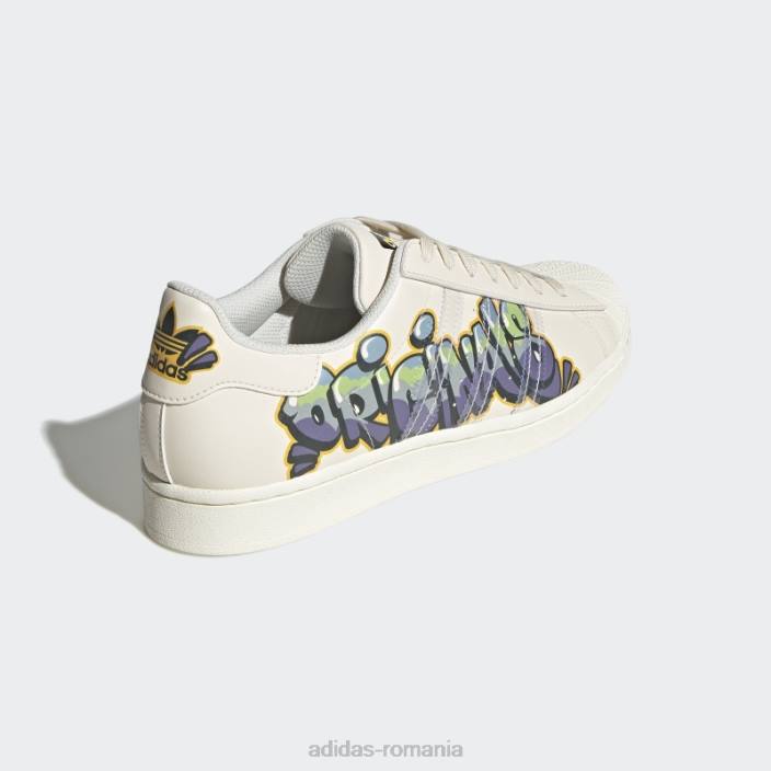 Adidas pantofi albi superstar bărbați alb 2JBN728