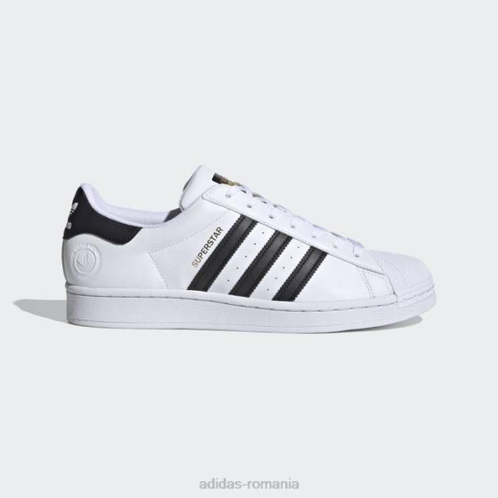 Adidas pantofi albi superstar vegani adidas bărbați alb/negru/verde 2JBN4563