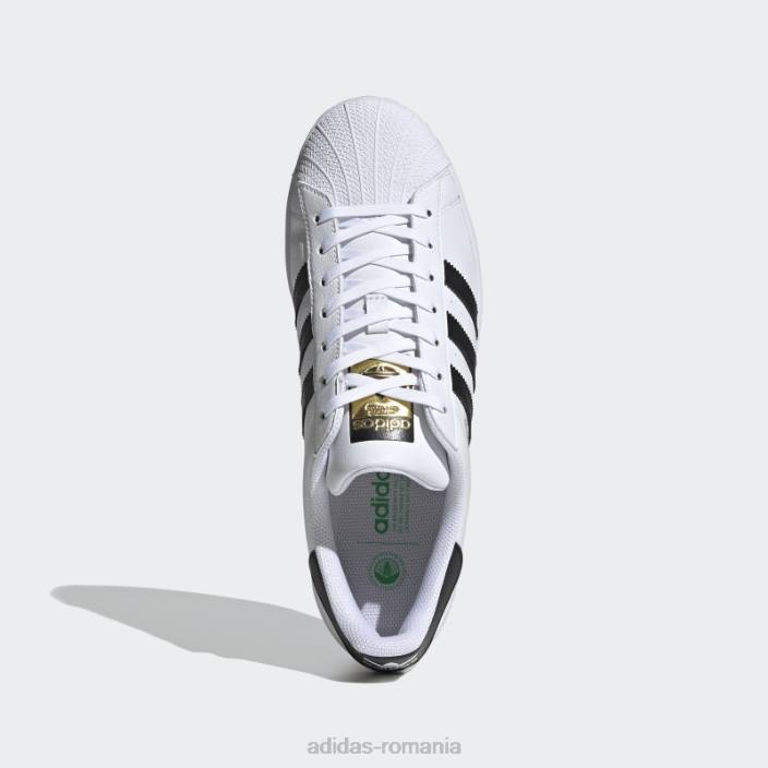 Adidas pantofi albi superstar vegani adidas bărbați alb/negru/verde 2JBN4563