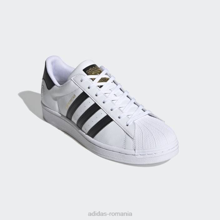Adidas pantofi albi superstar vegani adidas bărbați alb/negru/verde 2JBN4563