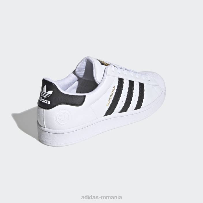 Adidas pantofi albi superstar vegani adidas bărbați alb/negru/verde 2JBN4563