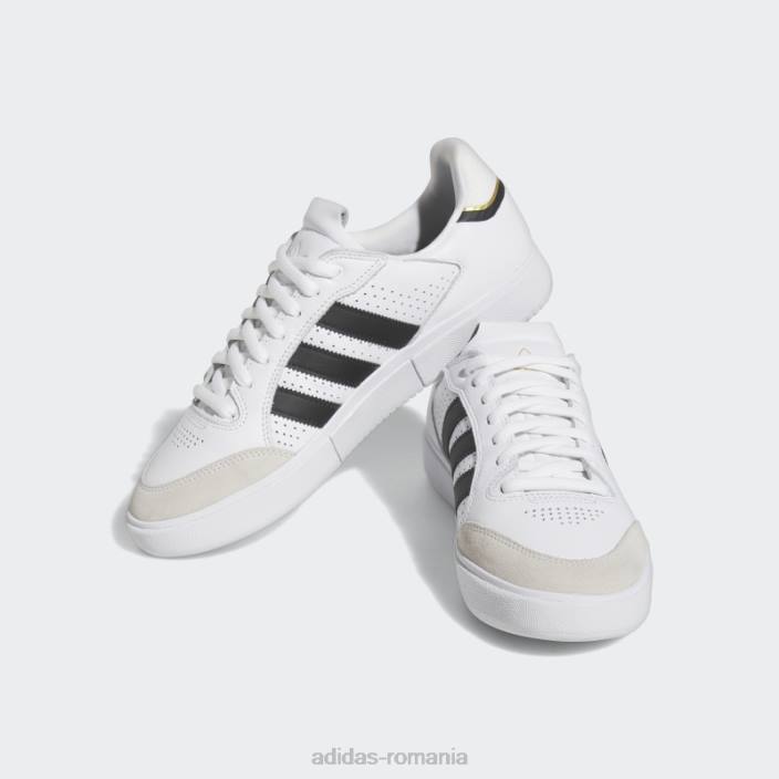 Adidas pantofi albi tyshawn adidas bărbați alb/negru/auriu metalic 2JBN4179