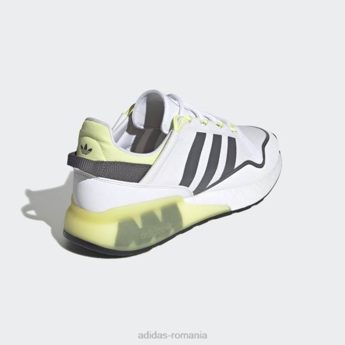 Adidas pantofi albi zx 2k boost pure bărbați alb/gri/galben 2JBN652