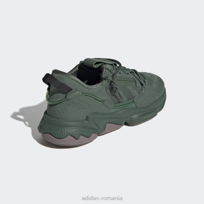 Adidas pantofi cu fermoar ozweego verde oxid bărbați oxid verde/gumă 2JBN12947