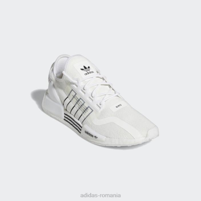 Adidas pantofi fashion nmd-r1 v2 negri bărbați alb negru 2JBN4088