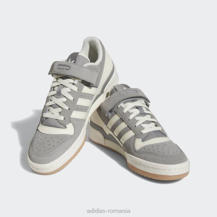 Adidas pantofi forum low gri adidas bărbați gri/alb/gumă 2JBN4752