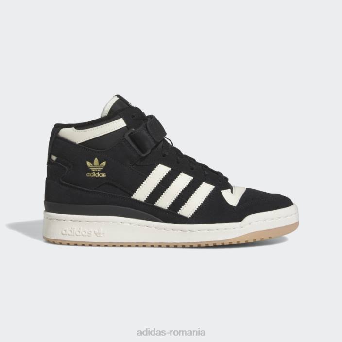 Adidas pantofi forum medii negri bărbați negru/alb/gumă 2JBN4430