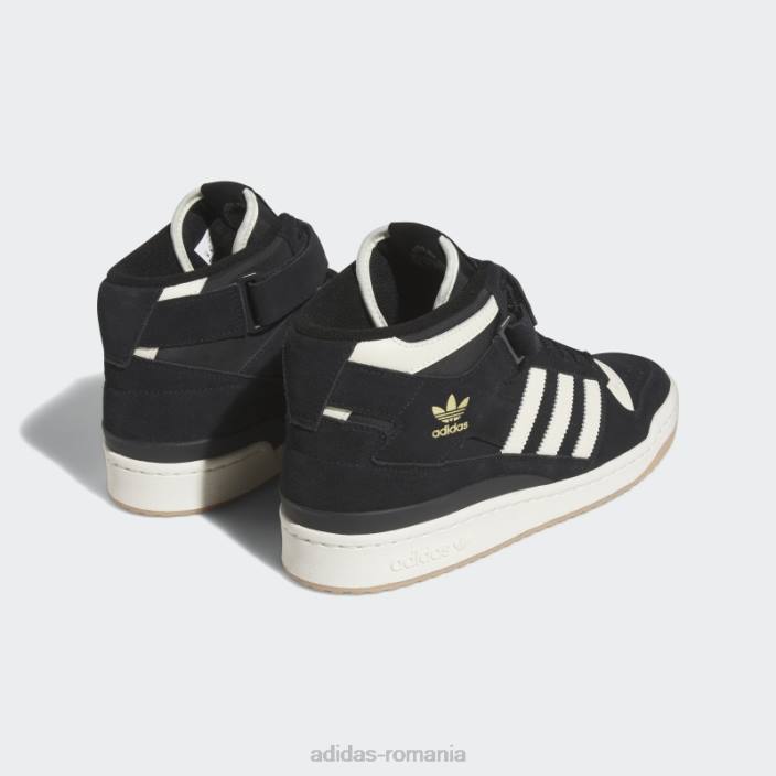 Adidas pantofi forum medii negri bărbați negru/alb/gumă 2JBN4430