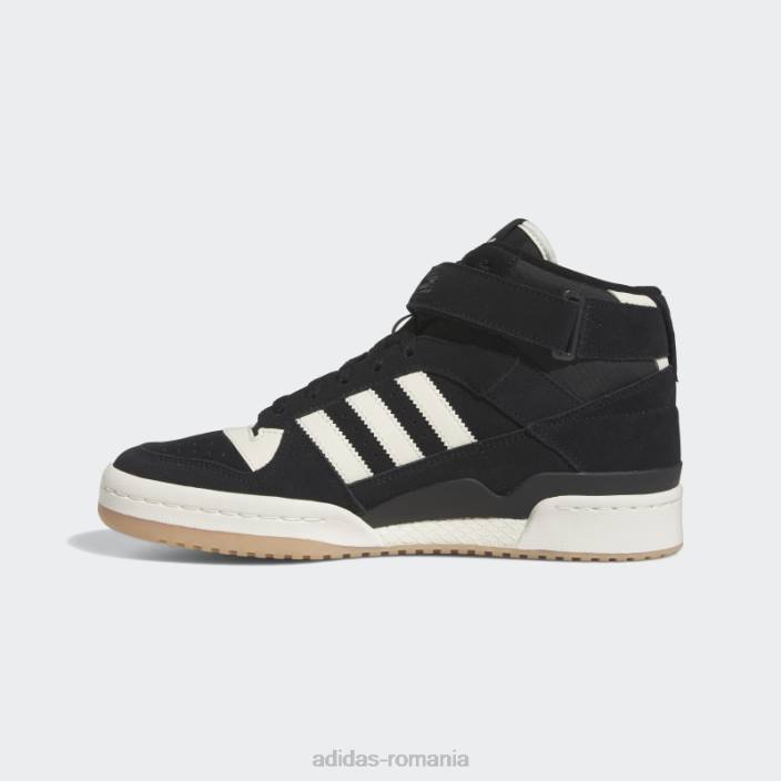 Adidas pantofi forum medii negri bărbați negru/alb/gumă 2JBN4430