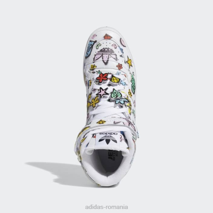 Adidas pantofi jeremy scott forum 84 hi mono alb adidas bărbați alb negru 2JBN4650