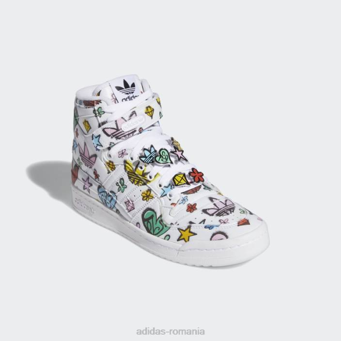 Adidas pantofi jeremy scott forum 84 hi mono alb adidas bărbați alb negru 2JBN4650