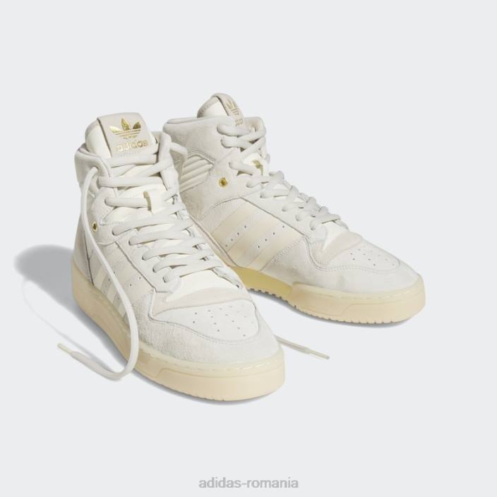 Adidas pantofi înalți de rivalitate albă bărbați alb/galben 2JBN347