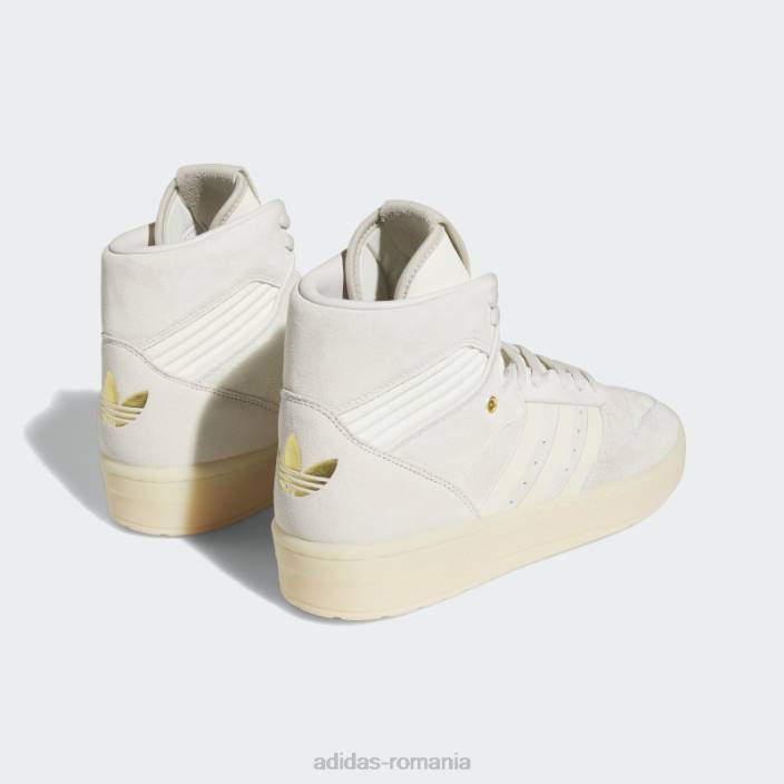 Adidas pantofi înalți de rivalitate albă bărbați alb/galben 2JBN347
