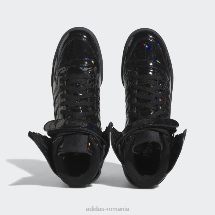 Adidas pantofi negri Jeremy Scott Opal Wings 4.0 bărbați alb negru 2JBN3988