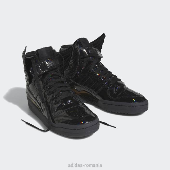Adidas pantofi negri Jeremy Scott Opal Wings 4.0 bărbați alb negru 2JBN3988