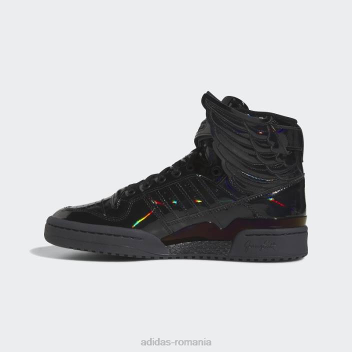 Adidas pantofi negri Jeremy Scott Opal Wings 4.0 bărbați alb negru 2JBN3988