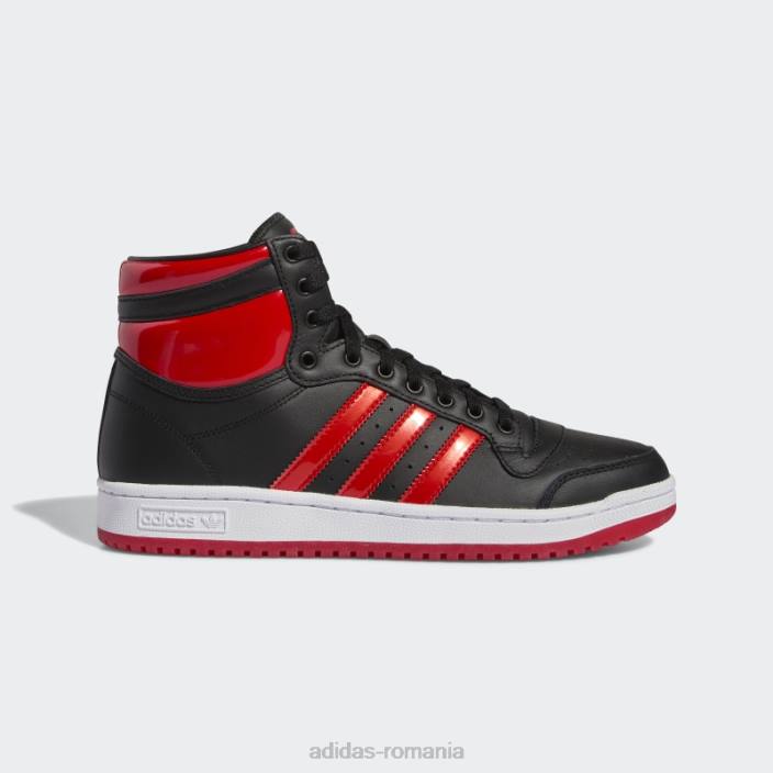 Adidas pantofi negri de top zece bărbați negru/rosu/alb 2JBN376