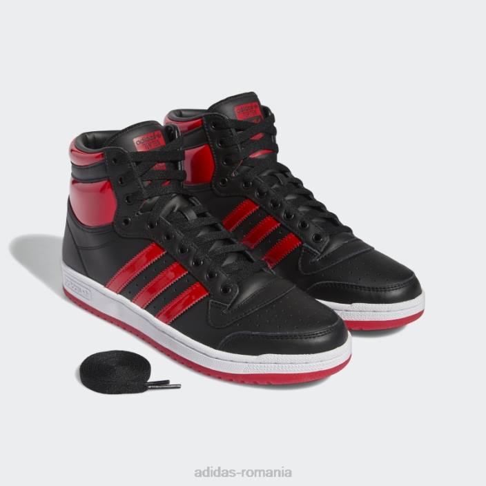 Adidas pantofi negri de top zece bărbați negru/rosu/alb 2JBN376