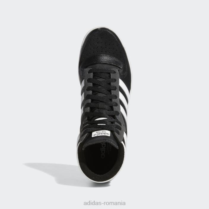Adidas pantofi negri de top zece rb bărbați negru/alb/gri 2JBN4349