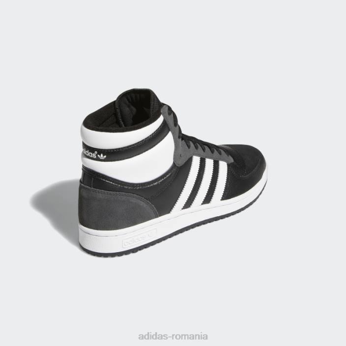 Adidas pantofi negri de top zece rb bărbați negru/alb/gri 2JBN4349