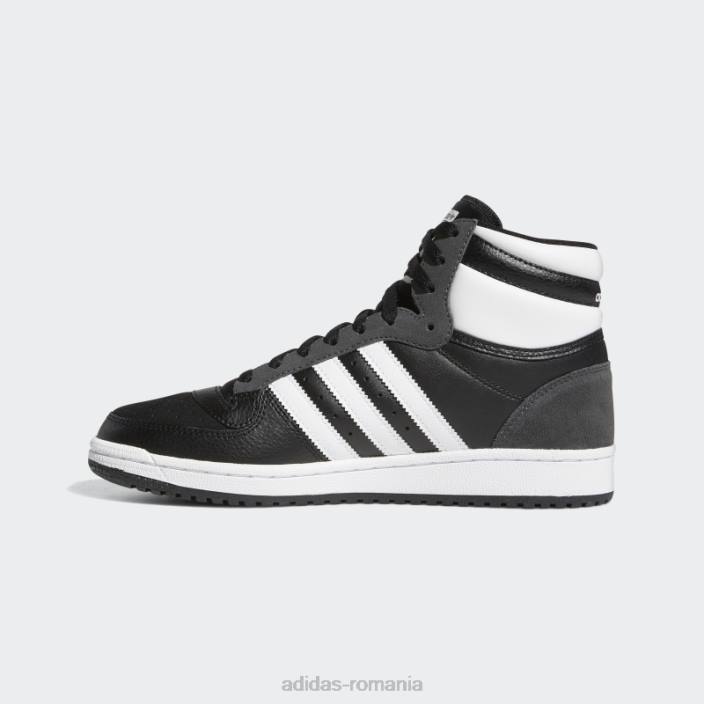 Adidas pantofi negri de top zece rb bărbați negru/alb/gri 2JBN4349