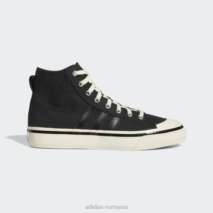 Adidas pantofi negri nizza hi rf 74 bărbați negru/alb/gumă 2JBN3898