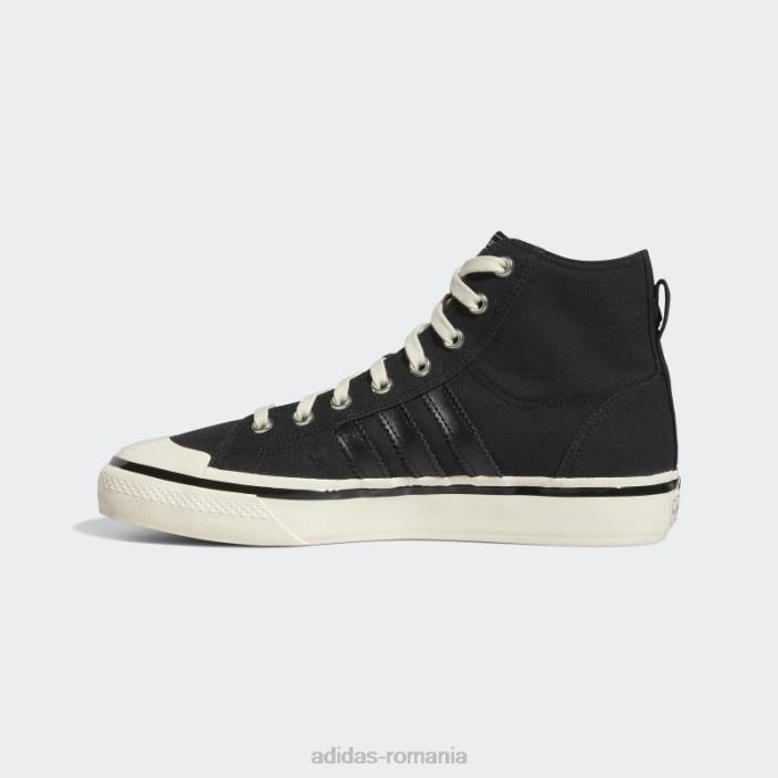 Adidas pantofi negri nizza hi rf 74 bărbați negru/alb/gumă 2JBN3898