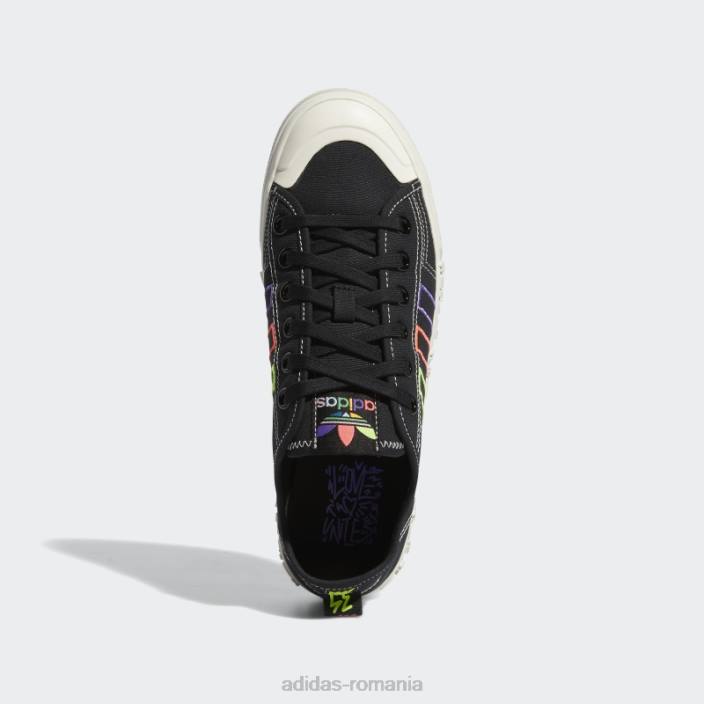 Adidas pantofi negri nizza pride adidas bărbați alb negru 2JBN567