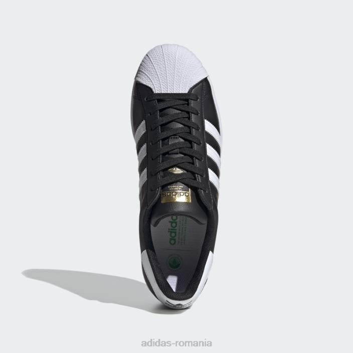 Adidas pantofi negri superstar vegani adidas bărbați negru/alb/auriu metalic 2JBN261