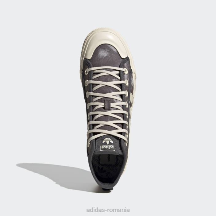 Adidas pantofi nizza hi rf gri bărbați gri/alb 2JBN464