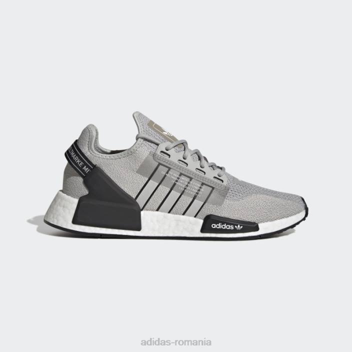 Adidas pantofi nmd-r1 v2 gri adidas bărbați gri/negru/alb 2JBN1398