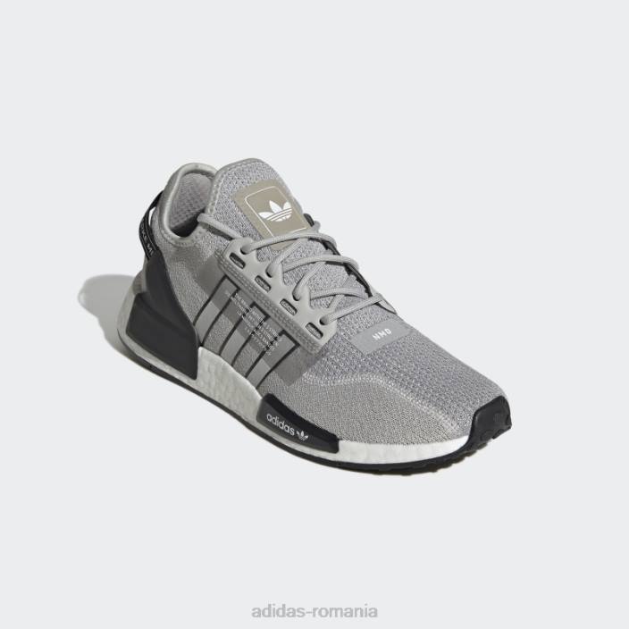 Adidas pantofi nmd-r1 v2 gri adidas bărbați gri/negru/alb 2JBN1398