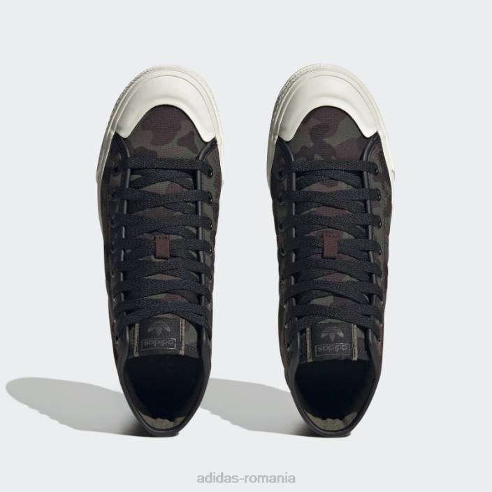 Adidas pantofi olive nizza hi rf bărbați măsliniu/negru 2JBN4726