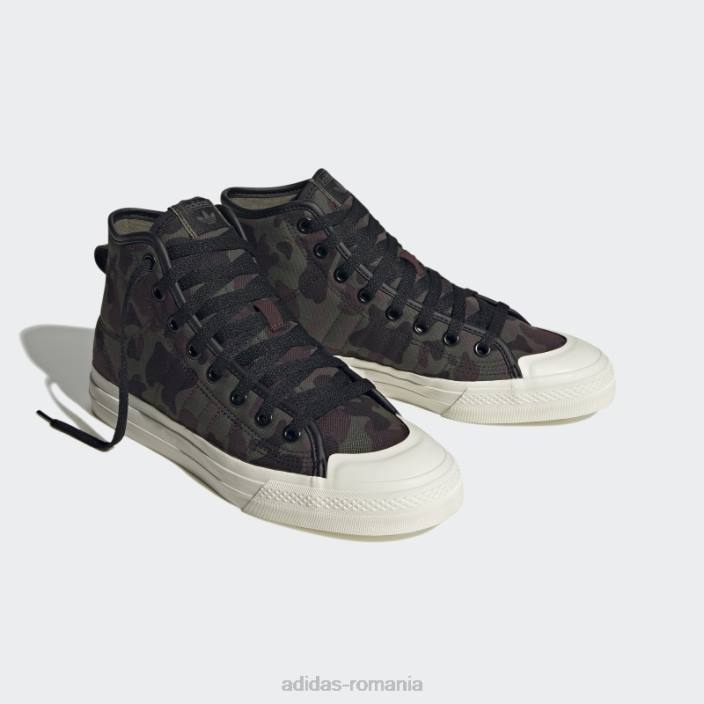 Adidas pantofi olive nizza hi rf bărbați măsliniu/negru 2JBN4726