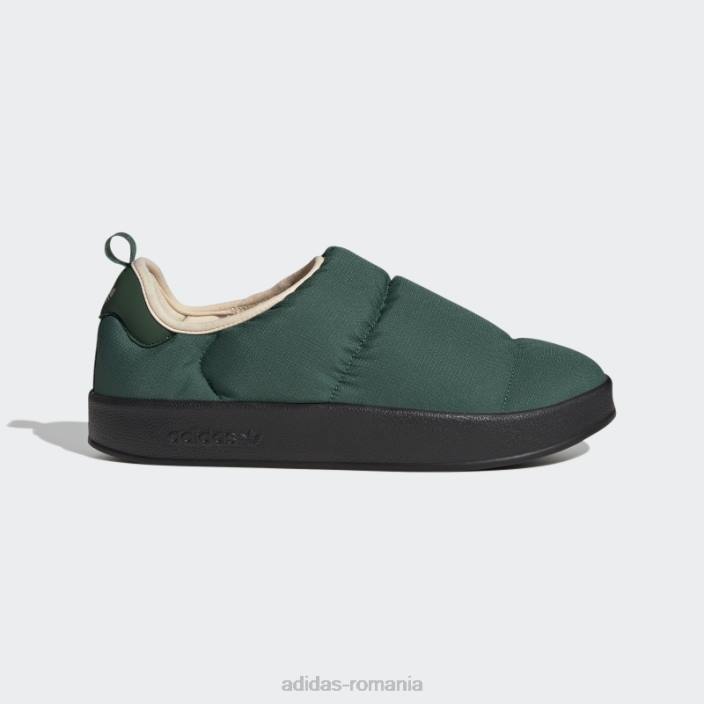 Adidas pantofi puffylette verde închis adidas bărbați verde închis/negru/nisip 2JBN4101