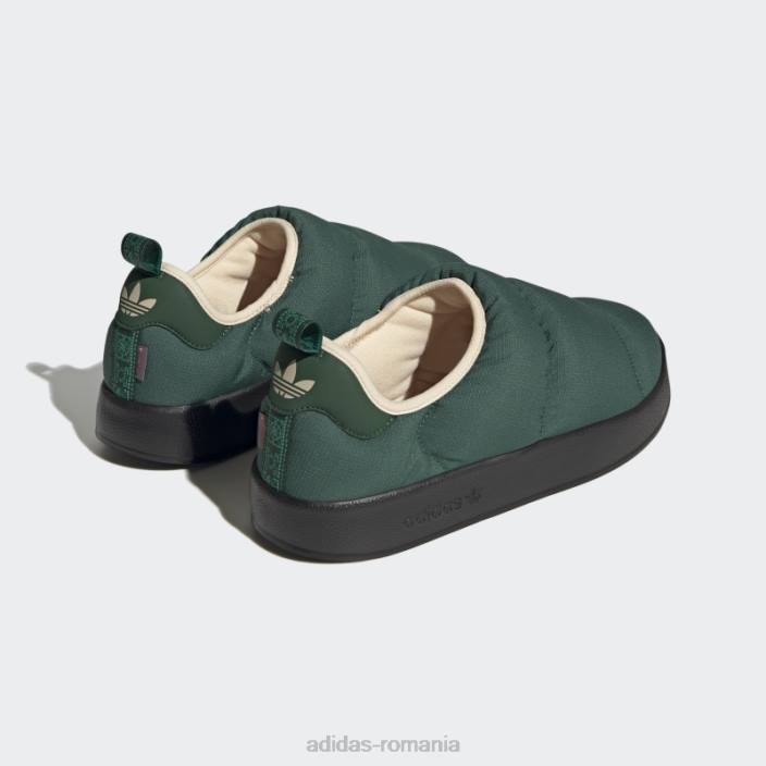 Adidas pantofi puffylette verde închis adidas bărbați verde închis/negru/nisip 2JBN4101
