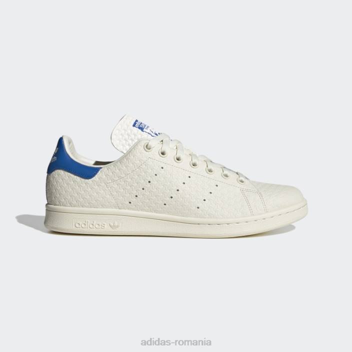 Adidas pantofi stan smith albi moda bărbați pasăre albă/albastru 2JBN4086