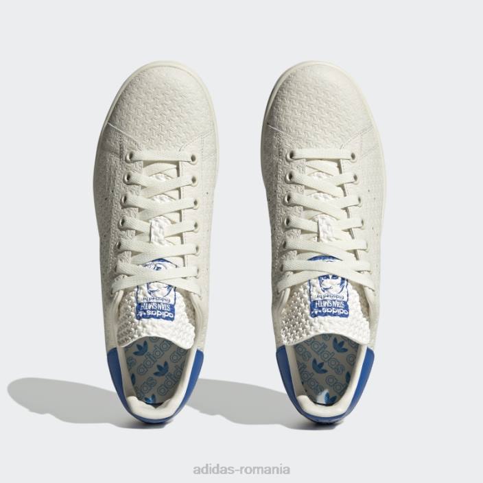 Adidas pantofi stan smith albi moda bărbați pasăre albă/albastru 2JBN4086
