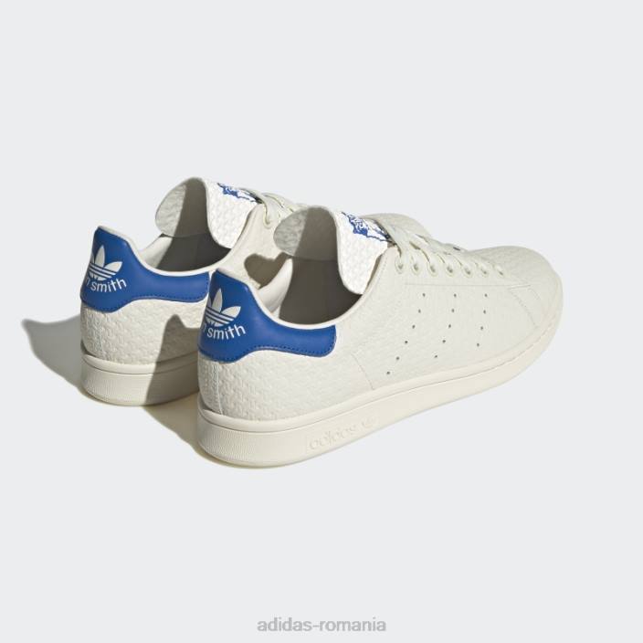 Adidas pantofi stan smith albi moda bărbați pasăre albă/albastru 2JBN4086