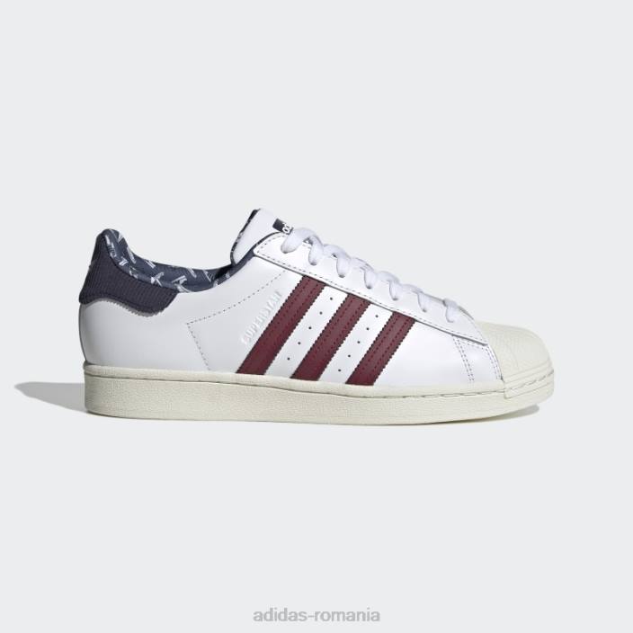 Adidas pantofi superstar bleumarin bărbați alb/visiniu/marin 2JBN4552