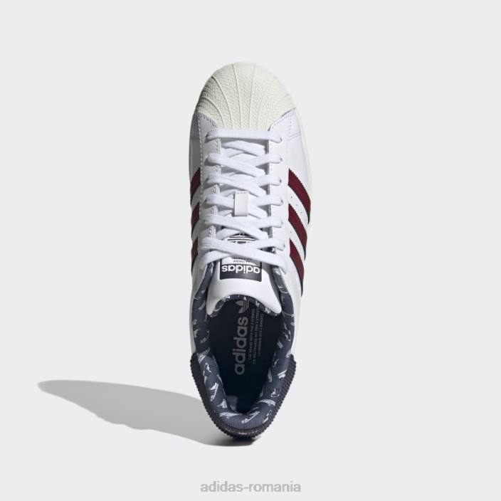 Adidas pantofi superstar bleumarin bărbați alb/visiniu/marin 2JBN4552