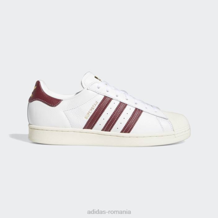 Adidas pantofi superstar cu folie de aur bărbați folie albă/visiniu/aurie 2JBN4118