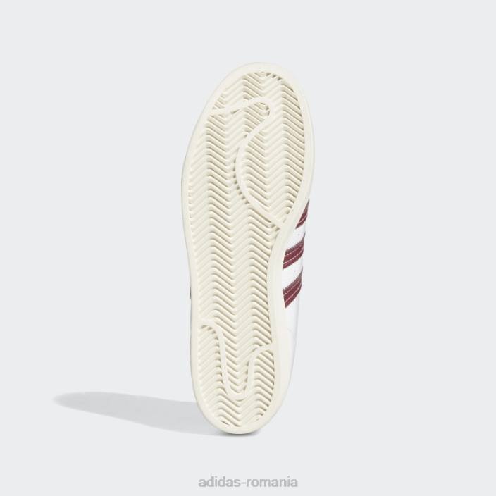 Adidas pantofi superstar cu folie de aur bărbați folie albă/visiniu/aurie 2JBN4118