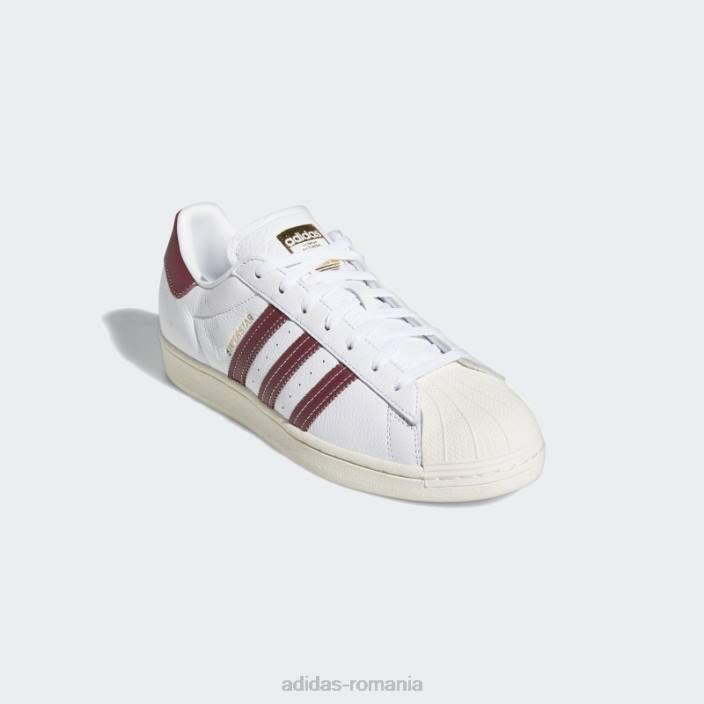 Adidas pantofi superstar cu folie de aur bărbați folie albă/visiniu/aurie 2JBN4118