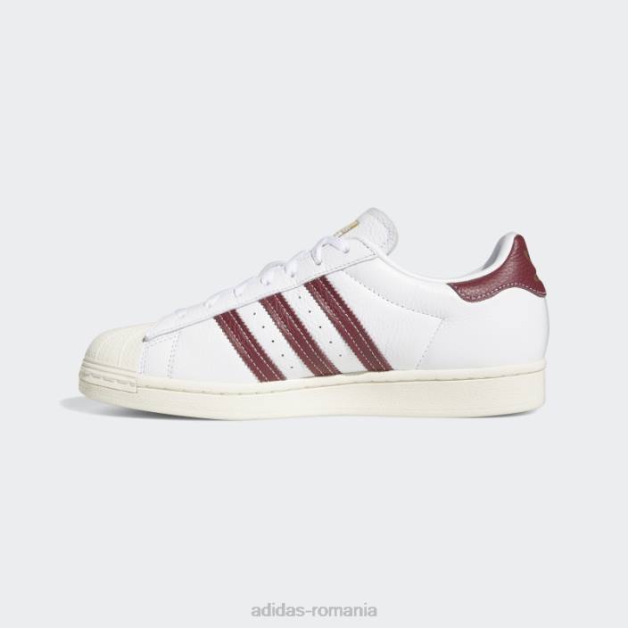 Adidas pantofi superstar cu folie de aur bărbați folie albă/visiniu/aurie 2JBN4118