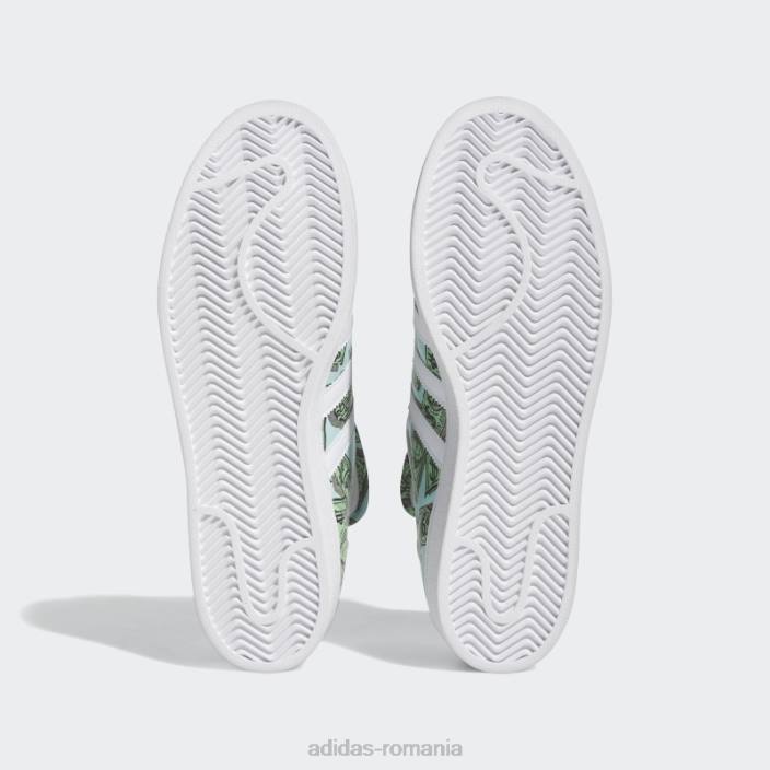 Adidas pantofi superstar cu imprimeu bani jeremy scott albi bărbați alb/auriu metalic 2JBN3905