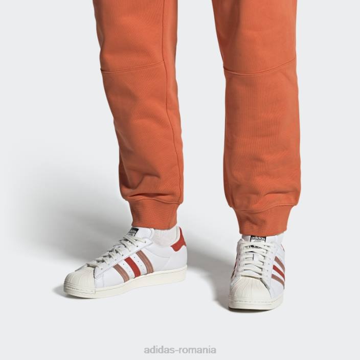 Adidas pantofi superstar de lut bărbați alb/rosu/argila 2JBN3891