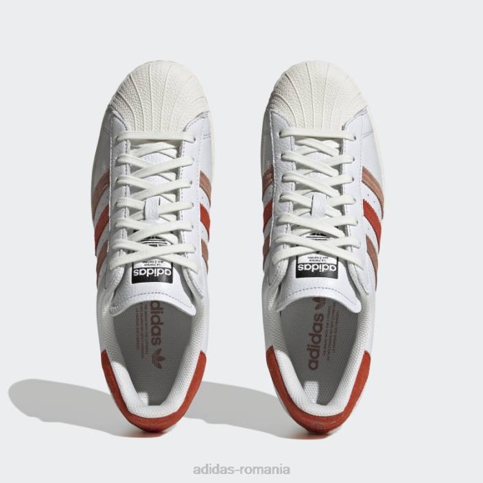 Adidas pantofi superstar de lut bărbați alb/rosu/argila 2JBN3891